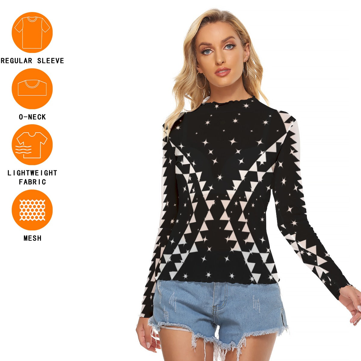 Starry Mesh Shirt (black)