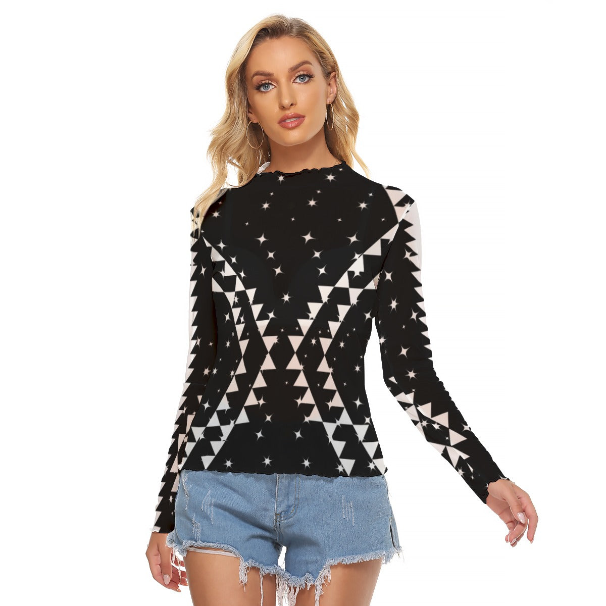 Starry Mesh Shirt (black)