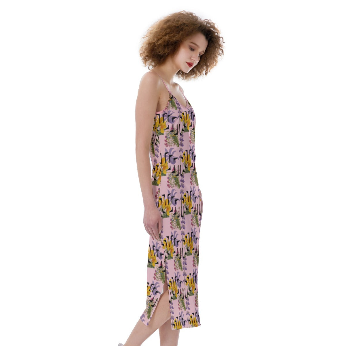 Cali Summer Flowers Cami Dress (pink)