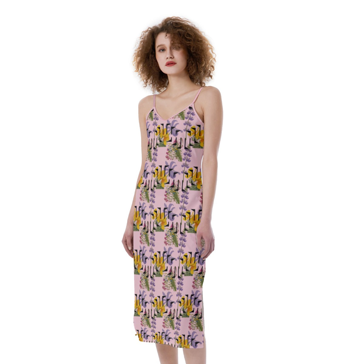 Cali Summer Flowers Cami Dress (pink)