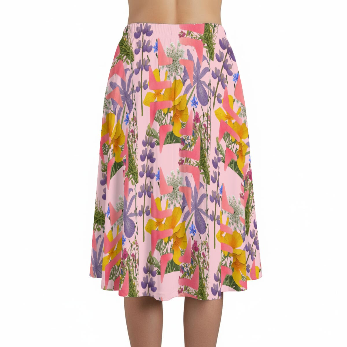 Cali Summer Flowers Maxi Skirt (pink)