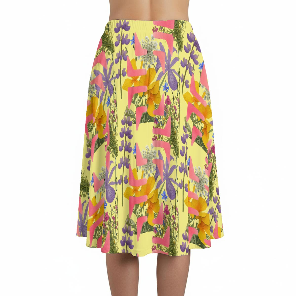 Cali Summer Flowers Maxi Skirt (yellow)
